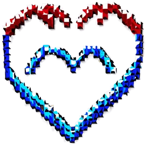 Blue Pixel Heart Png 05252024 PNG image