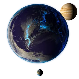 Blue Planet In Orbit PNG Qtl