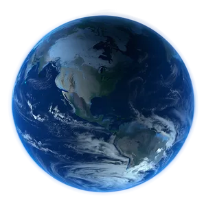 Blue Planet With Atmosphere PNG Qbj