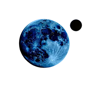 Blue Planet With Moons PNG Hbl