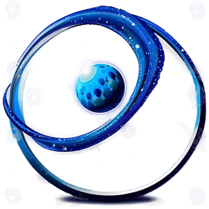 Blue Planet With Rings PNG Uty
