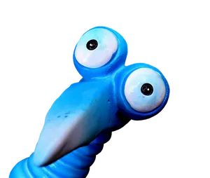 Blue Plastic Creature Artwork