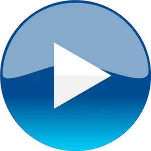 Blue Play Button Graphic
