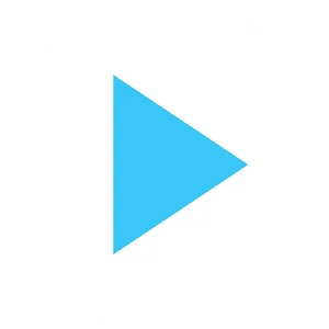 Blue Play Icon White Circle PNG image
