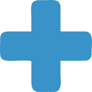 Blue Plus Sign Graphic