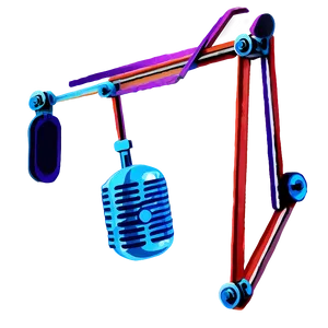 Blue Podcast Microphone PNG 06202024 PNG