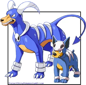 Blue Pokemon Evolution Comparison PNG image