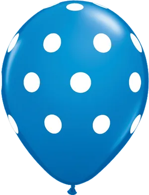 Blue Polka Dot Balloon PNG image
