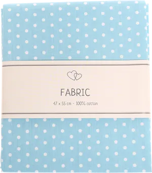 Blue Polka Dot Cotton Fabric PNG