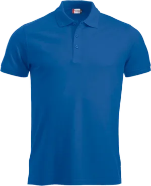 Blue Polo Shirt Product Display PNG image