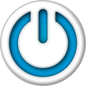 Blue Power Button Illustration