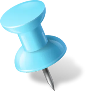 Blue Push Pin Graphic