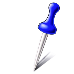 Blue Push Pin PNG Spr14