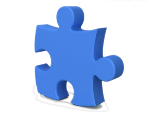 Blue Puzzle Piece Illustration PNG
