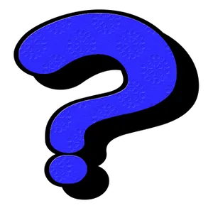 Blue Question Mark Black Background