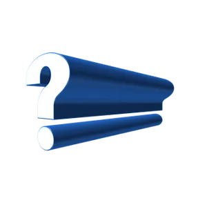 Blue Question Mark Graphic