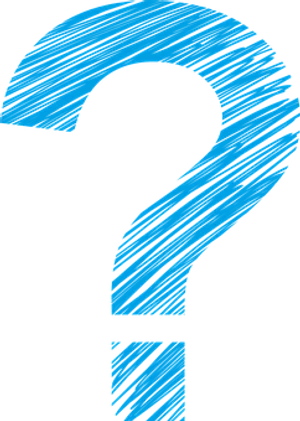 Blue Question Mark Graphic PNG