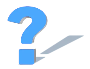 Blue Question Mark Shadow PNG image