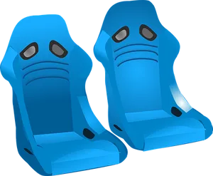 Blue Racing Seats Illustration