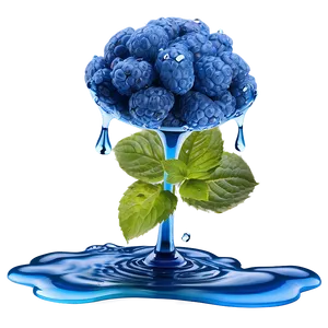 Blue Raspberry Splash PNG 06212024