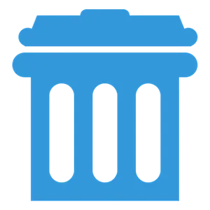 Blue Recycle Bin Icon