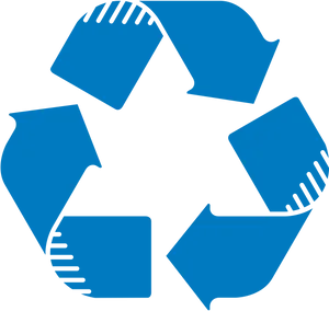 Blue Recycle Symbol Graphic PNG image