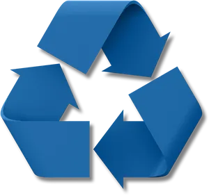 Blue Recycle Symbol Graphic PNG image