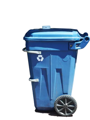 Blue Recycling Bin Isolated