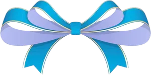 Blue Ribbon Bow Graphic PNG image