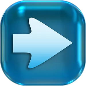 Blue Right Arrow Icon PNG image