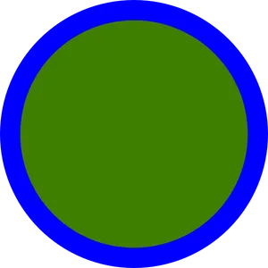 Blue Ringed Green Circle PNG image