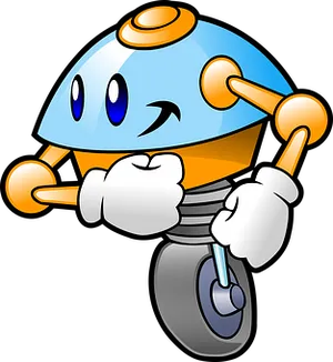 Blue Robot Cartoon Character PNG image