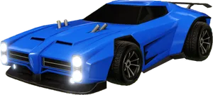 Blue Rocket League Car Render PNG image