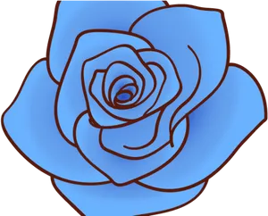 Blue Rose Vector Art.png PNG image