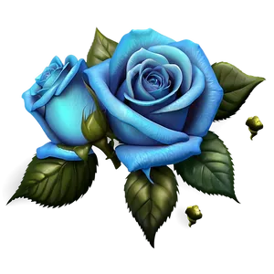 Blue Roses Fantasy PNG Isg