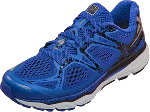 Blue Running Shoe Side View PNG