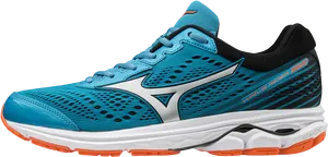 Blue Running Shoe Side View PNG