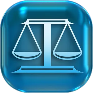 Blue Scalesof Justice Icon PNG image