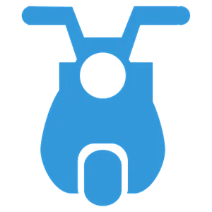 Blue Scooter Icon