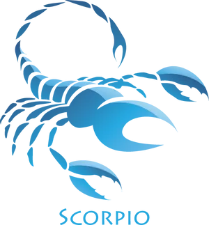 Blue Scorpio Zodiac Sign PNG image