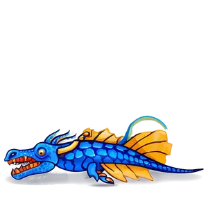 Blue Sea Dragon Png Qac PNG image