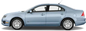 Blue Sedan Side View PNG image