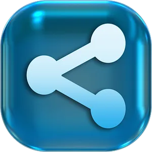 Blue Share Icon PNG image