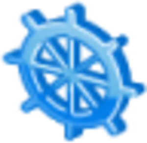 Blue Ship Wheel Illustration PNG image