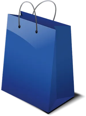 Blue Shopping Bag Icon PNG image