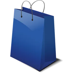 Blue Shopping Bag Icon