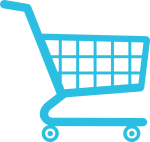 Blue Shopping Cart Icon PNG