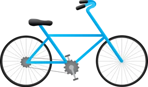 Blue Silhouette Bicycle Vector