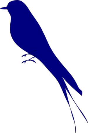 Blue Silhouette Bird