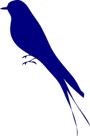 Blue Silhouette Birdon Branch PNG image